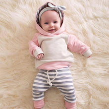Load image into Gallery viewer, 3pcs Toddler Baby Boy Girl Clothes Set Hoodie Tops+Pants+Headband Outfits